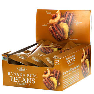 Sahale Snacks, Глазированная смесь, банан, ром, пекан, 9 пакетиков, 42,5 г (1,5 унции) каждый