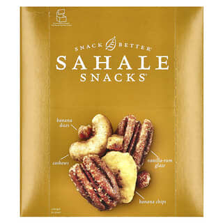 Sahale Snacks, Mezcla para glasear, Plátano, ron y pacanas, 9 bolsas, 42,5 g (1,5 oz) cada una