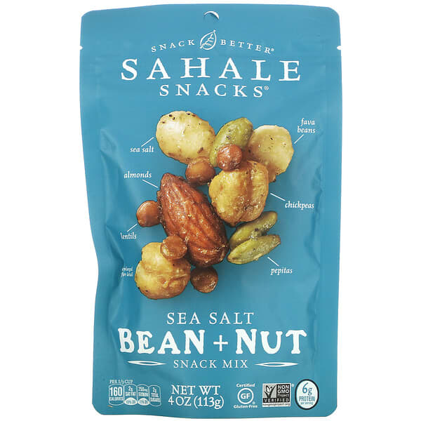 Sahale Snacks, Snack Mix, Sea Salt Bean + Nut, 4 oz (113 g)