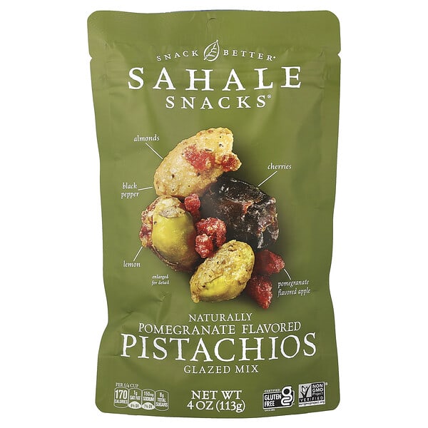 Sahale Snacks, Glazed Mix, Natural Pomegranate Pistachios, 4 oz (113 g)