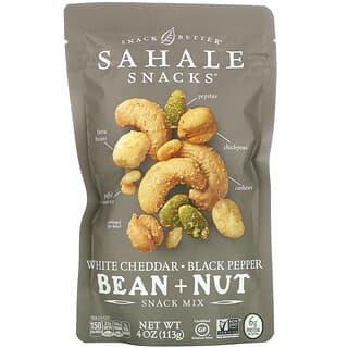 Sahale Snacks, مزيج الوجبات الخفيفة ، جبن الشيدر الأبيض ، حبوب الفلفل الأسود + المكسرات ، 4 أونصة (113 جم)
