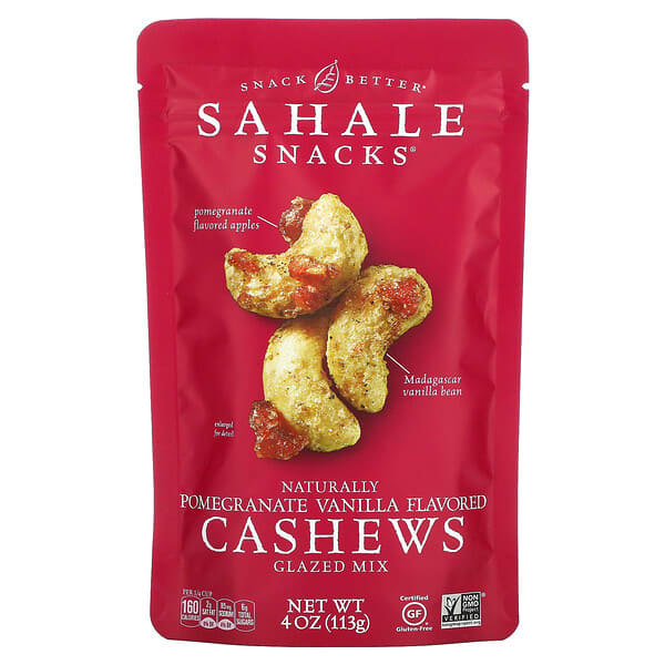 Sahale Snacks, Glazed Mix, Naturally Pomegranate Vanilla Cashews, 4 oz (113 g)