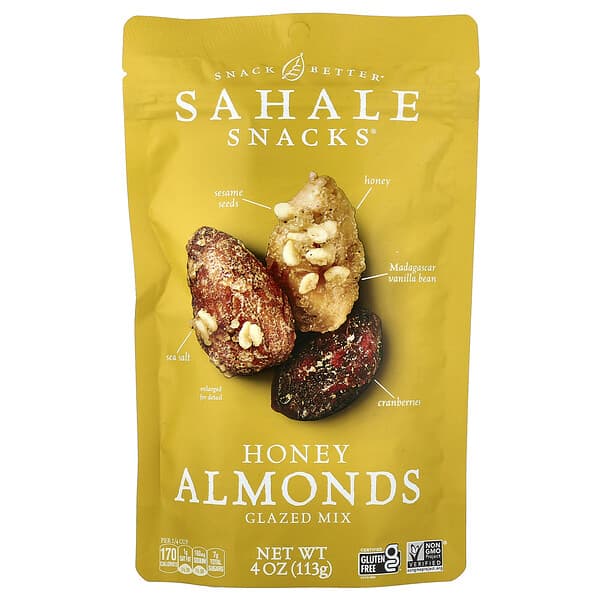 Sahale Snacks, 上釉混合物，蜂蜜杏仁，4 盎司（113 克）