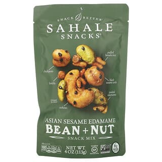 Sahale Snacks, Mistura para Lanches, Gergelim Asiático e Feijão + Noz, 113 g (4 oz)