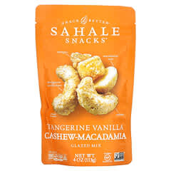 Sahale Snacks, Glazed Mix, Tangerine Vanilla Cashew-Macadamia, 4 oz (113 g)