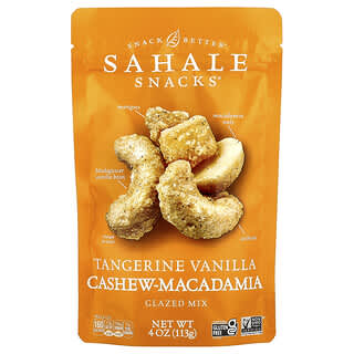 Sahale Snacks, Glazed Mix, Tangerine Vanilla Cashew-Macadamia, 4 oz (113 g)