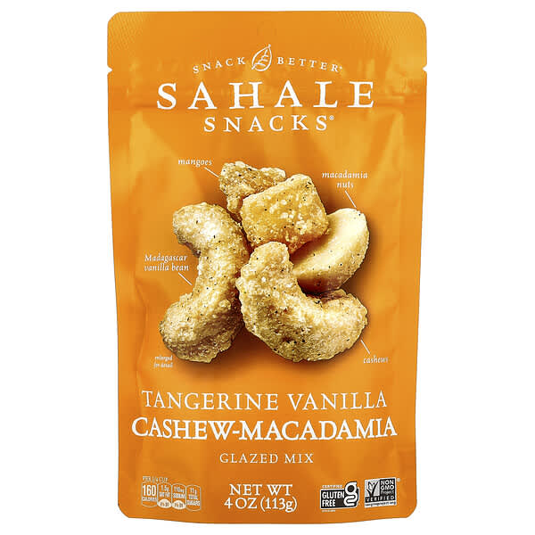 Sahale Snacks, 裹糖堅果，蜜橘香草腰果澳洲堅果，4盎司（113克）