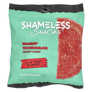 Shameless Snacks, Caramelos de gomita, Sandía Wassup, 50 g (1,8 oz)