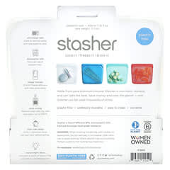 Stasher, Reusable Silicone Storage Bag, Sandwich Size, Clear, 15 fl oz (450 ml)