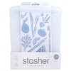 Stasher, 可重复使用硅胶食品袋，半加仑，透明，64 液量（1.89 升）