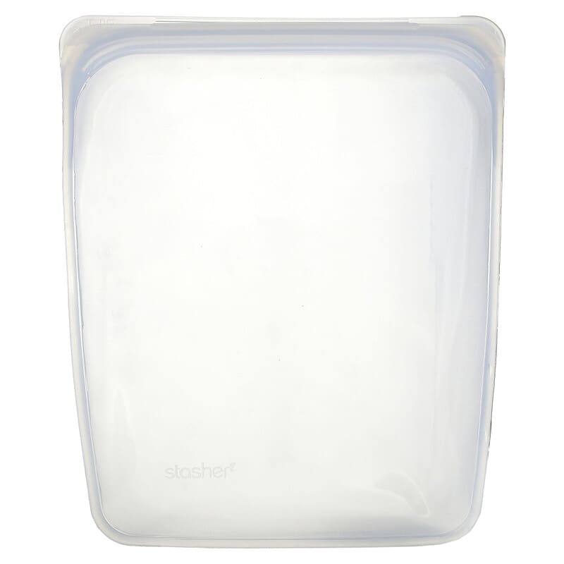 Reusable Silicone Food Bag, Half Gallon, Clear, 64.2 fl oz (1.92 l)