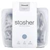 Stasher, pungă reutilizabilă din silicon, Stand Up Mid, transparentă, 1656 ml