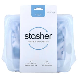 Stasher, Stand-Up Mega, силиконовый пакет для хранения, прозрачный, 3,07 л (104 жидк. унц.)