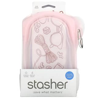 Stasher, Go Bag, Pink, 1 Bag, 18 fl oz (532 ml)