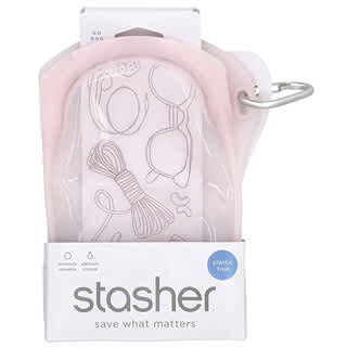 Stasher, Go Bag, rosa, 1 busta, 532 ml