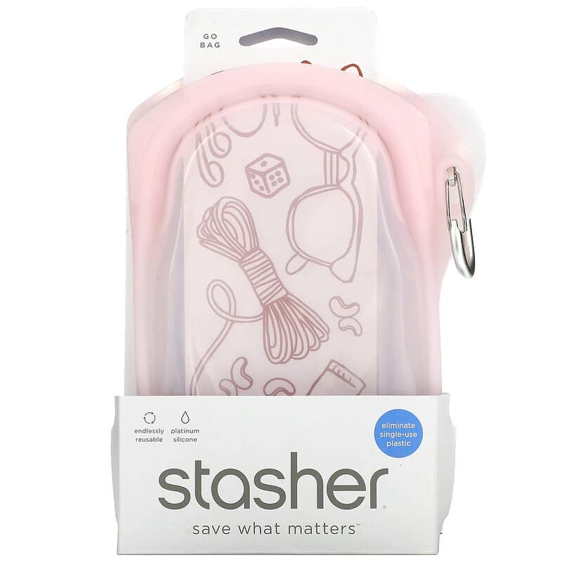 Stasher Go Bag in Pink | Silicone