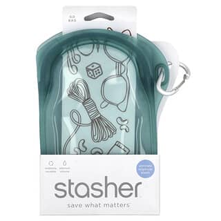 Stasher, Go Bag, Vert, 1 sachet, 532 ml