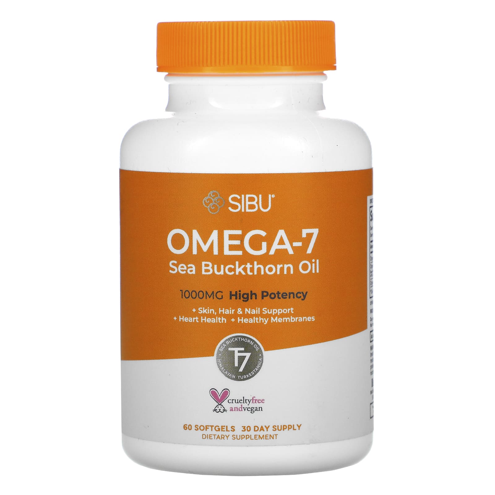 Sibu Beauty, Sea Berry Therapy, Omega-7 Support, Sea Buckthorn Oil, 60  Softgels