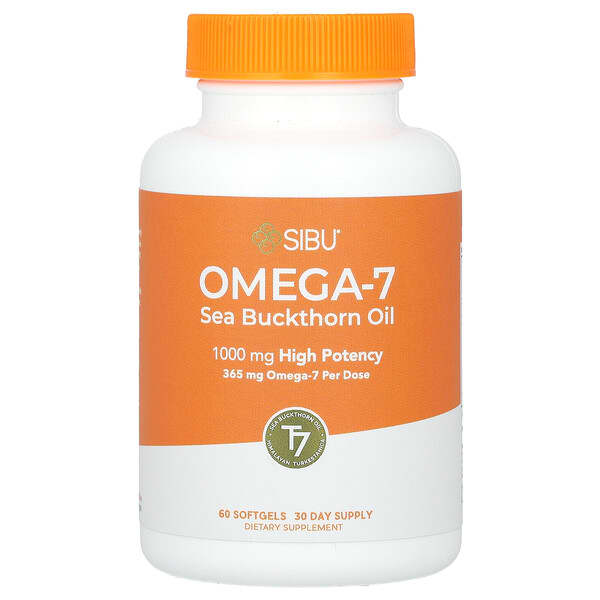 Sibu Beauty, Omega-7 沙棘油，優效，60 粒軟凝膠