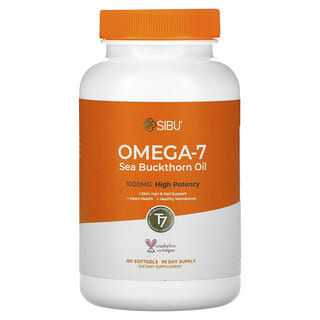 Sibu Beauty, Omega-7, Sea Buckthorn Oil, 1000 mg, 180 Softgels