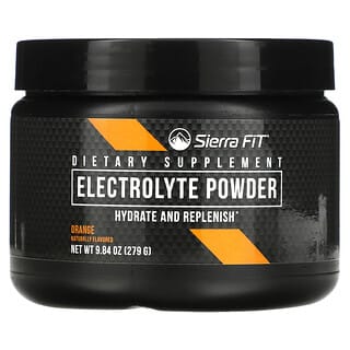 Sierra Fit, Électrolytes en poudre, 0 calorie, Orange, 279 g