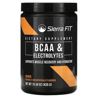 Sierra Fit, BCAA y electrolitos, 7 g de BCAA, Mango, 435 g (15,34 oz)