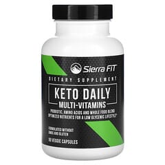 Sierra Fit, Keto Daily Multi-Vitamins with Green Tea, 90 Veggie Capsules