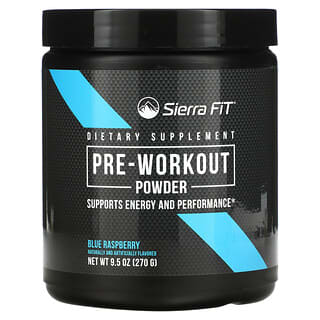 Sierra Fit, Pre-Workout Powder, Pre-Workout-Pulver, Blaue-Himbeere-Geschmack, 270 g (9,5 oz.)