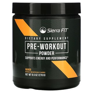 Sierra Fit, Pre-Workout Powder, Mango, 9.5 oz (270 g)