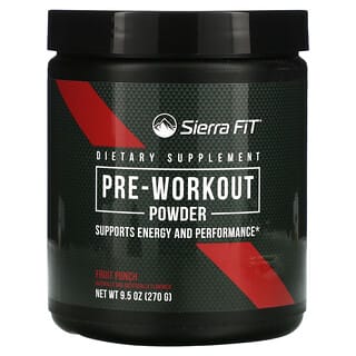 Sierra Fit, Pre-Workout Powder, Fruit Punch, 9.5 oz (270 g)