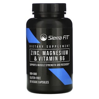 Sierra Fit, 아연, 마그네슘 및 비타민B6, 베지 캡슐 90정