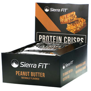 Sierra Fit, مقرمشات البروتين، زبدة الفول السوداني، 12 لوحًا، 1.98 أونصة (56 جم) لكل لوح