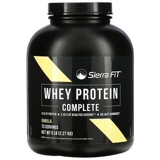 Sierra Fit, Protéine de lactosérum complète, Vanille, 2,27 kg