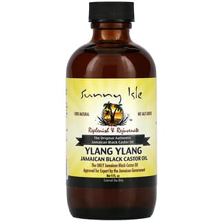 Sunny Isle, Aceite de ricino negro de Jamaica 100% natural, Ylang Ylang, 4 oz. Líq.