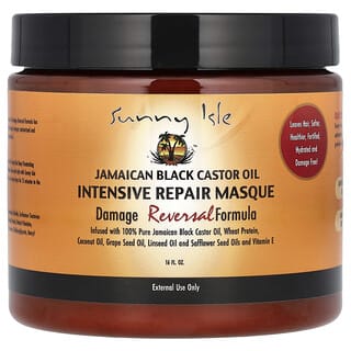 Sunny Isle, Huile de ricin noire jamaïcaine, Masque réparateur intensif, 16 ml