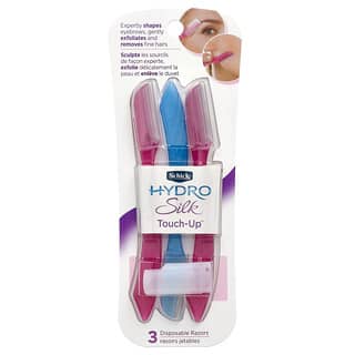 Schick, Hydro Silk Touch Up, Couleurs assorties, 3 rasoirs jetables