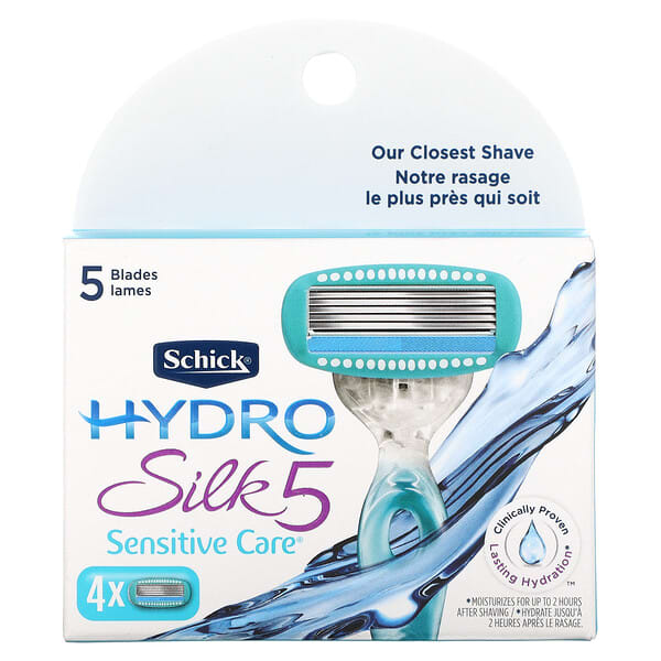 شيك‏, Hydro Silk، عناية حساسة، 4 شفرات (المنتجات المتوقفة)