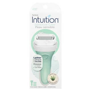 Schick, Intuition, Sensitive Care, «Алоэ и витамин E», 1 бритвенный станок, 2 кассеты