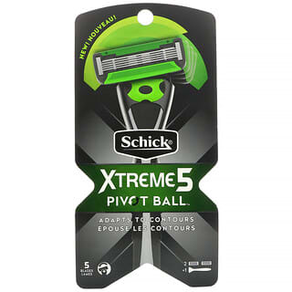 Schick, Xtreme 5 Pivot Ball, 1 rasuradora, 2 repuestos