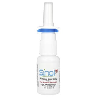 SinolM, Espray Nasal Completamente Natural, Alivio Rápido para el Dolor de Cabeza, 15 ml