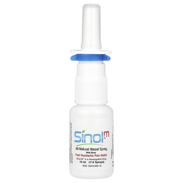 Sinol, SinolM™, All-Natural Nasal Spray, Fast Headache Relief, 15 ml