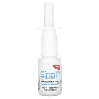 SinolM, 100% 천연 성분 비강 스프레이, 빠른 알레르기 및 부비강 증상 완화, 15ml