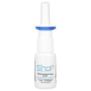 SinolM, spray nasale completamente naturale, sollievo rapido per allergie e sinusite, 15 ml