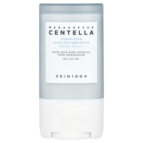 SKIN1004, 마다가스카르 병풀, 히알루-시카 실키-핏 선 스틱, SPF50+ PA++++, 20g(0.7oz)