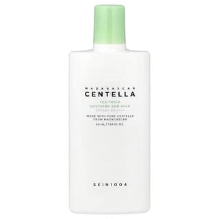 سكين 1004‏, Madagascar Centella ، Tea-Trica Soothing Sun Milk ، عامل حماية من الشمس 50+ ، عامل حماية من الشمس ++++ ، 1.69 أونصة سائلة (50 مل)