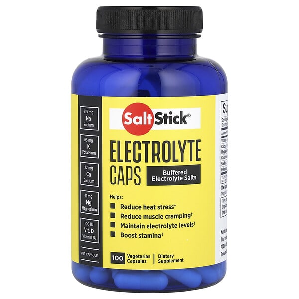SaltStick, Electrolyte Caps, Buffered Electrolyte Salts , 100 Vegetarian Capsules