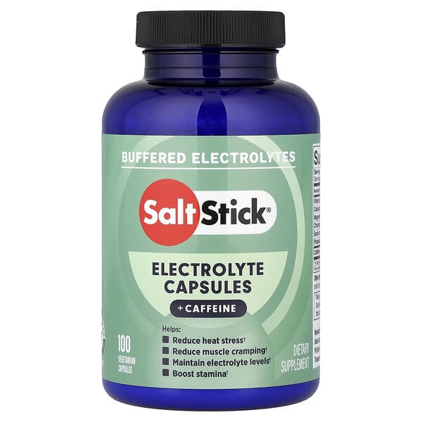 Electrolyte Capsules + Caffeine, 100 Vegetarian Capsules