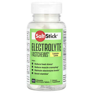 SaltStick, Electrolyte FastChews®, Lemon-Lime, 60 Chewable Electrolyte Tablets