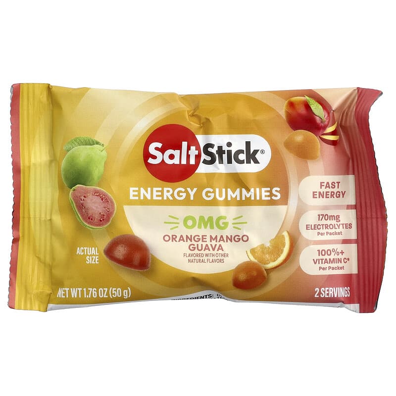 Saltstick エナジーグミ 電解質水分補給グミ オレンジ グミ60粒