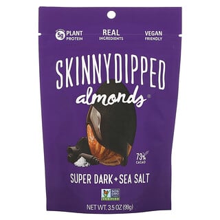 SkinnyDipped, 超薄杏仁醬，超黑 + 海鹽，3.5 盎司（99 克）
